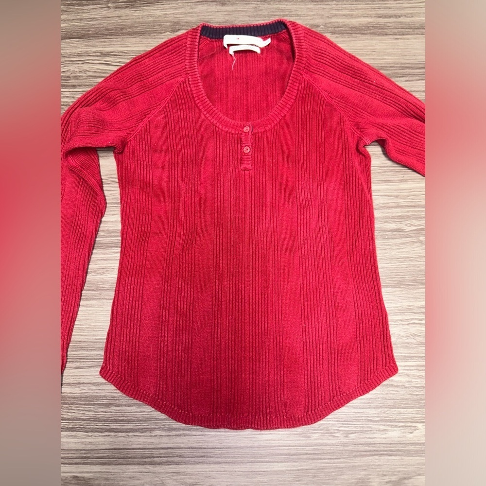 Y2K Tommy Hilfiger Red Sweater Size Medium - Picture 2 of 8